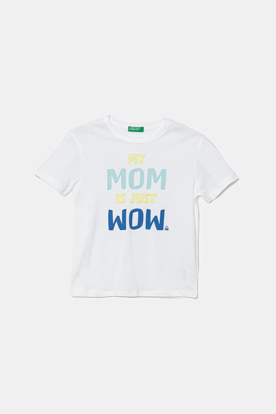 Detské bavlnené tričko United Colors of Benetton bavlna biela 3I1XG10JM.P.Seasonal