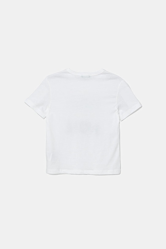 Detské bavlnené tričko United Colors of Benetton 3I1XG10JM.P.Seasonal biela SS25