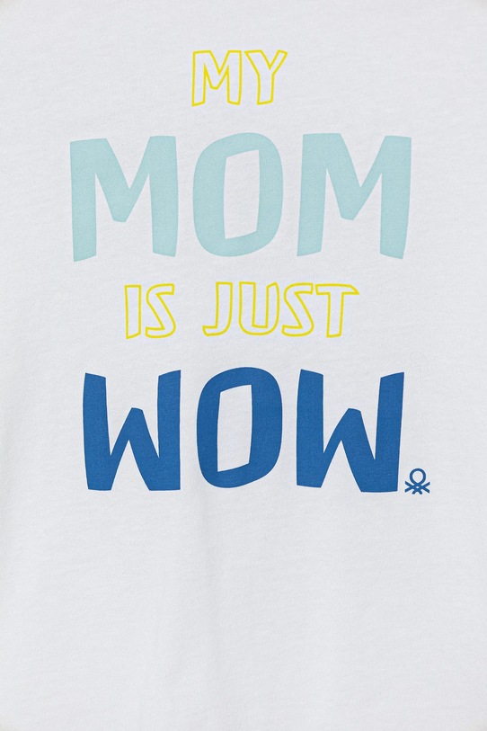 Chlapec Detské bavlnené tričko United Colors of Benetton 3I1XG10JM.P.Seasonal biela