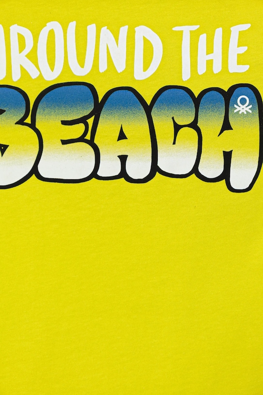 Αγορίστικα Παιδικό βαμβακερό μπλουζάκι United Colors of Benetton 3I1XG10JM.P.Seasonal κίτρινο