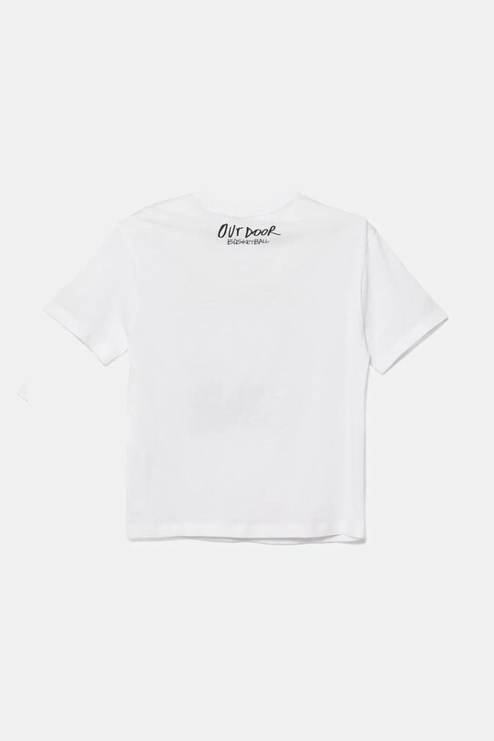 United Colors of Benetton tricou de bumbac pentru copii 3SLUC10P8.G.Seasonal alb SS25