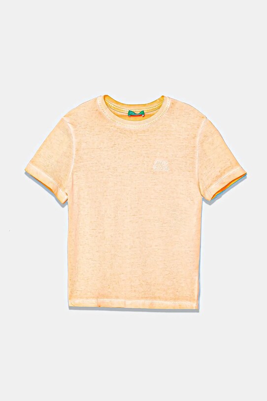 United Colors of Benetton tricou de bumbac pentru copii uni portocaliu 3085G10JP.P.Seasonal