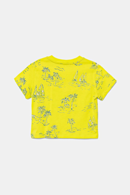 United Colors of Benetton t-shirt bawełniany dziecięcy 3PDQG10JN.P.Seasonal żółty SS25