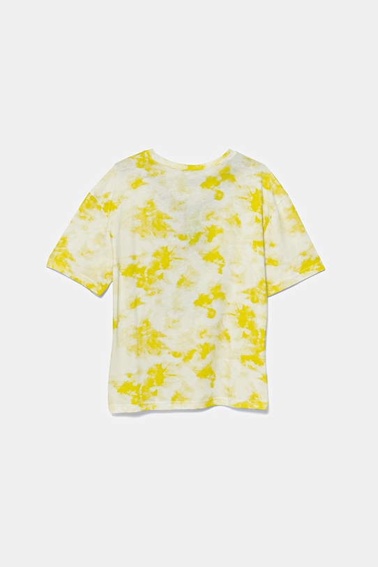 Dječja pamučna majica kratkih rukava United Colors of Benetton 3ORKC10P3.G.Seasonal zlatna SS25