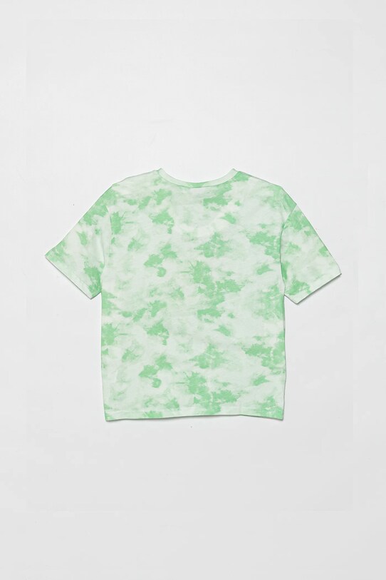 Дитяча бавовняна футболка United Colors of Benetton 3ORKC10P3.G.Seasonal зелений SS25