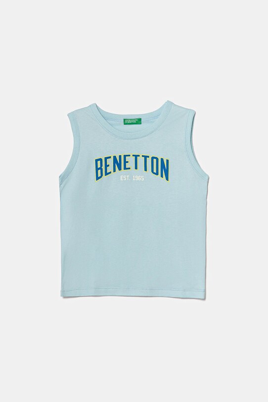 Детская хлопковая футболка United Colors of Benetton хлопок голубой 3I1XGH013.P.Seasonal