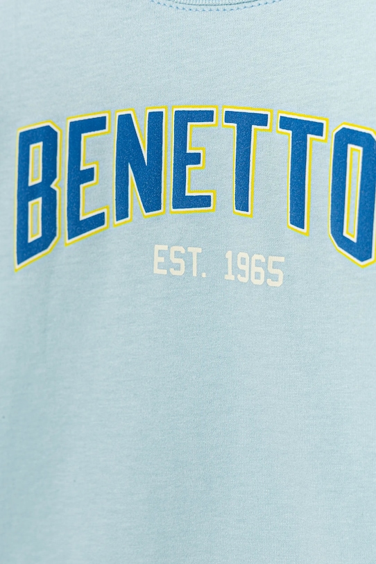 Chłopiec United Colors of Benetton t-shirt bawełniany dziecięcy 3I1XGH013.P.Seasonal niebieski