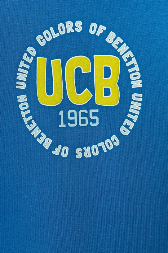 Мальчик Детская хлопковая футболка United Colors of Benetton 3I1XGH013.P.Seasonal голубой