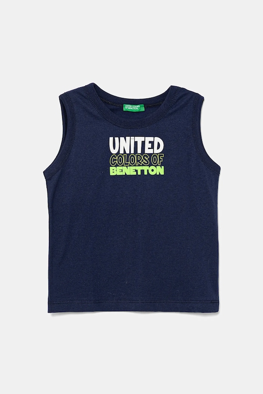 Дитяча бавовняна футболка United Colors of Benetton бавовна темно-синій 3I1XGH013.P.Seasonal