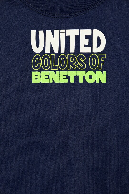 United Colors of Benetton tricou de bumbac pentru copii 3I1XGH013.P.Seasonal bleumarin SS25