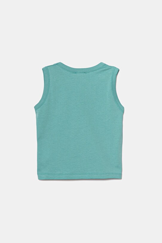 United Colors of Benetton tricou de bumbac pentru copii 3I1XGH013.P.Seasonal turcoaz SS25