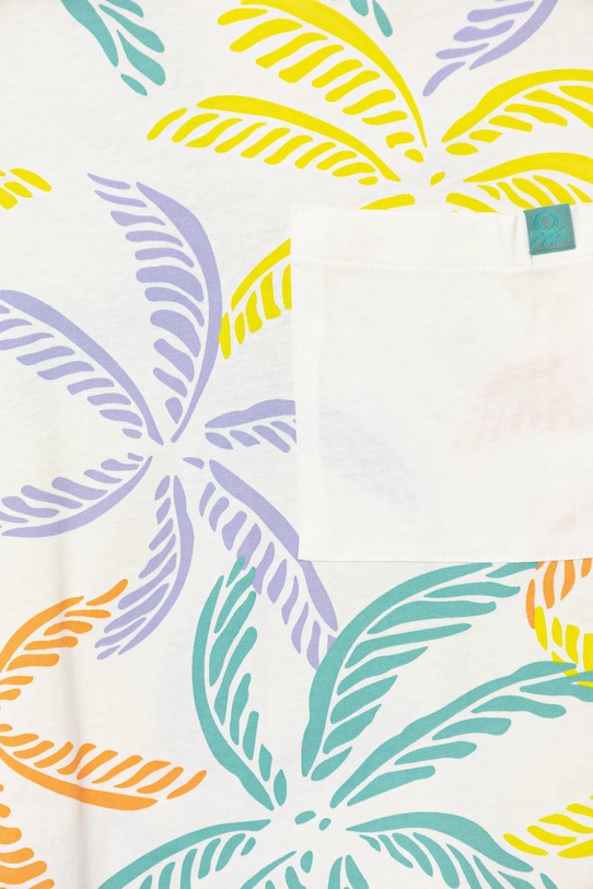 Chłopiec United Colors of Benetton t-shirt bawełniany dziecięcy 3PDQC10PA.G.Seasonal biały