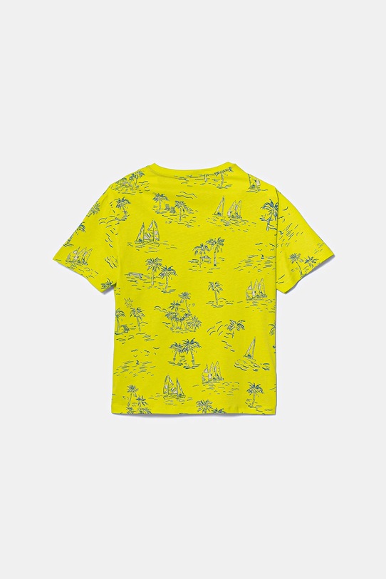 United Colors of Benetton t-shirt bawełniany dziecięcy 3PDQC10PA.G.Seasonal żółty SS25