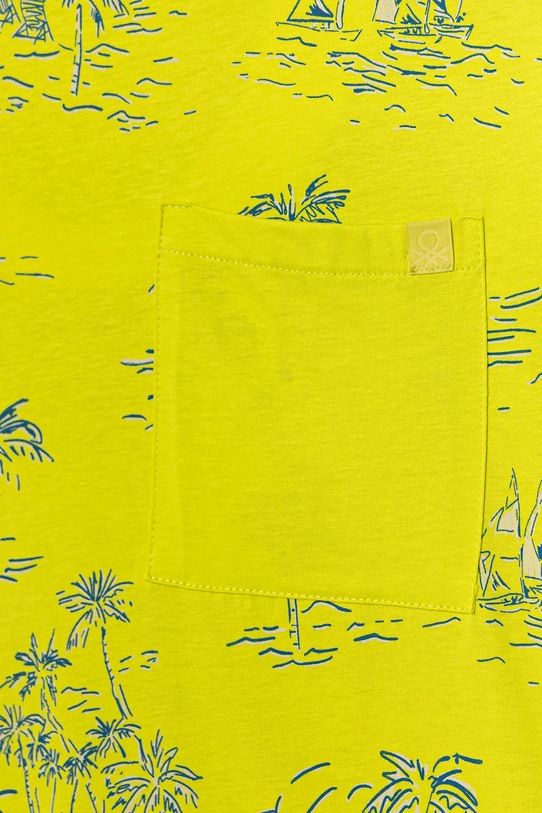 Chłopiec United Colors of Benetton t-shirt bawełniany dziecięcy 3PDQC10PA.G.Seasonal żółty