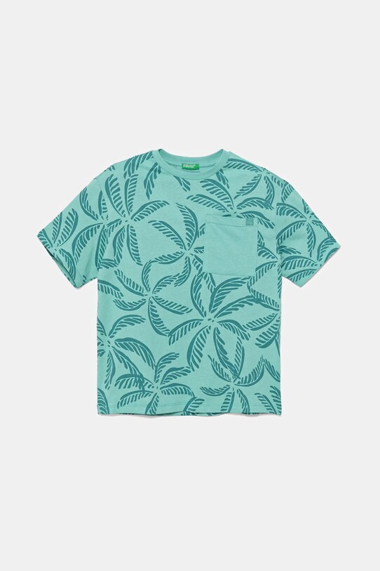 Detské bavlnené tričko United Colors of Benetton bavlna tyrkysová 3PDQC10PA.G.Seasonal