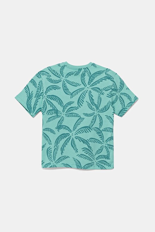 Detské bavlnené tričko United Colors of Benetton 3PDQC10PA.G.Seasonal tyrkysová SS25