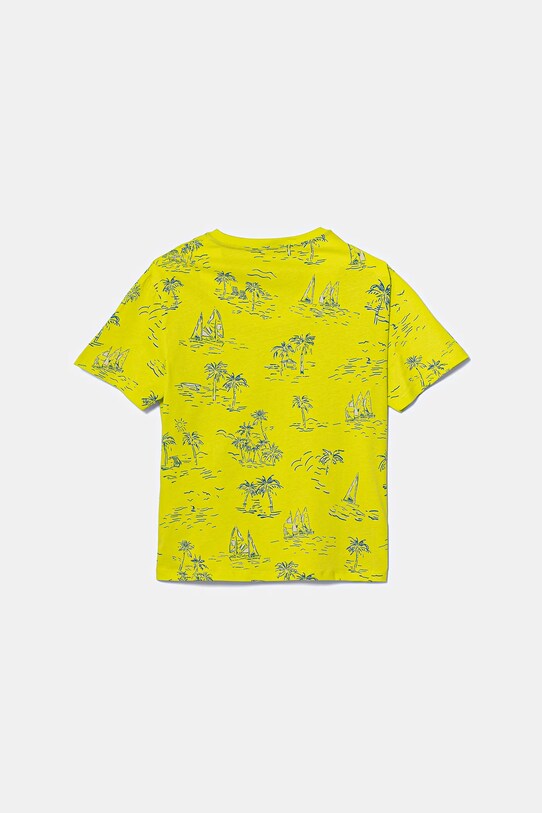 United Colors of Benetton t-shirt bawełniany dziecięcy 3PDQC10PA.G.Seasonal zielony SS25
