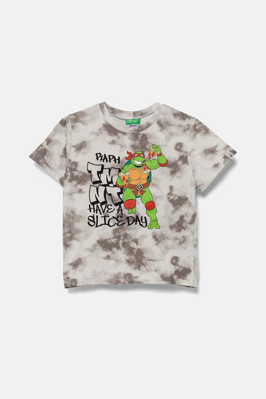 United Colors of Benetton t-shirt bawełniany dziecięcy nadruk szary 3ORKG10JD.P.Seasonal
