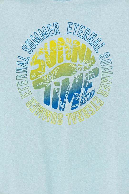 Chłopiec United Colors of Benetton t-shirt bawełniany dziecięcy 3I1XC10P7.G.Seasonal niebieski