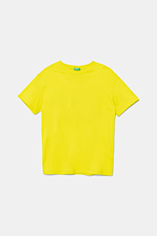 Παιδικό βαμβακερό μπλουζάκι United Colors of Benetton στάμπα κίτρινο 3I1XC10P7.G.Seasonal