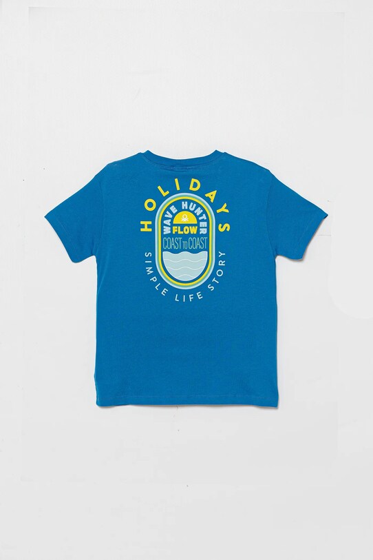 Dětské bavlněné tričko United Colors of Benetton 3I1XC10P7.G.Seasonal modrá SS25