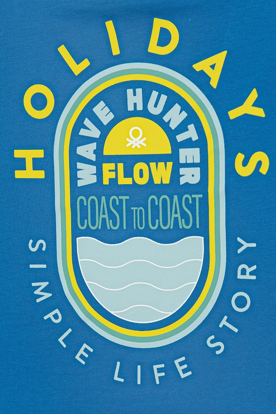 CHLAPEC Dětské bavlněné tričko United Colors of Benetton 3I1XC10P7.G.Seasonal modrá