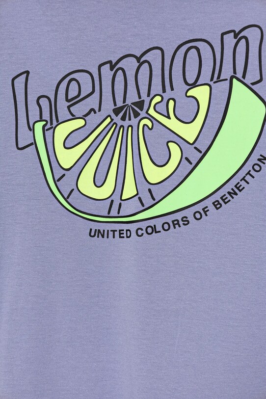 Chłopiec United Colors of Benetton t-shirt bawełniany 3I1XC10P6.G.Seasonal fioletowy