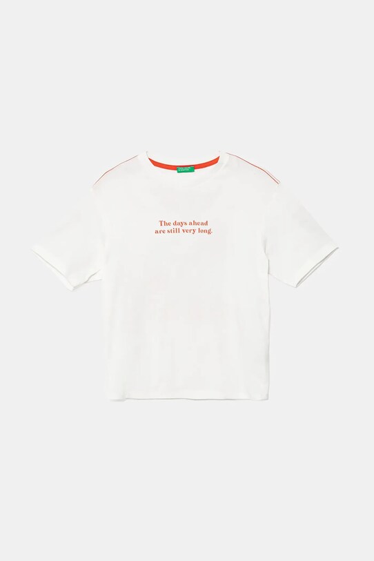 Дитяча бавовняна футболка United Colors of Benetton бавовна білий 3I1XC10P4.G.Seasonal