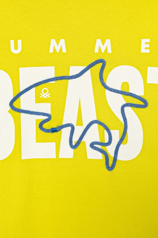 CHLAPEC Dětské bavlněné tričko United Colors of Benetton 3I1XC10P4.G.Seasonal žlutá