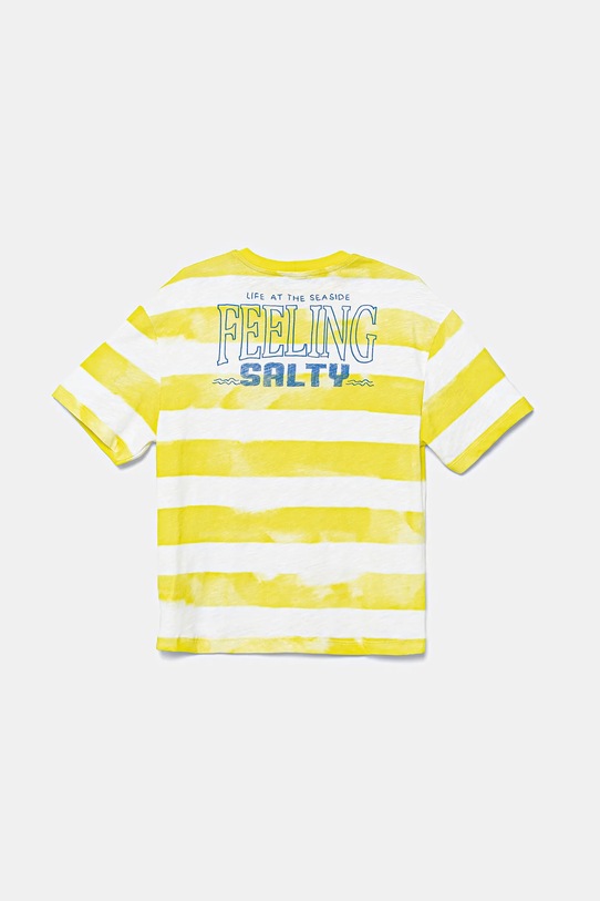 United Colors of Benetton t-shirt bawełniany dziecięcy 3SL3C10P5.G.Seasonal żółty SS25