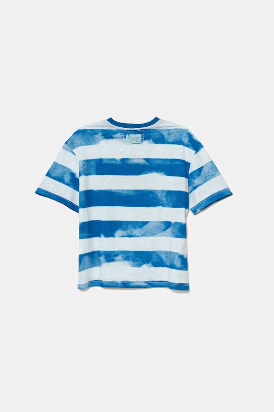 Детская хлопковая футболка United Colors of Benetton 3SL3C10P5.G.Seasonal голубой SS25