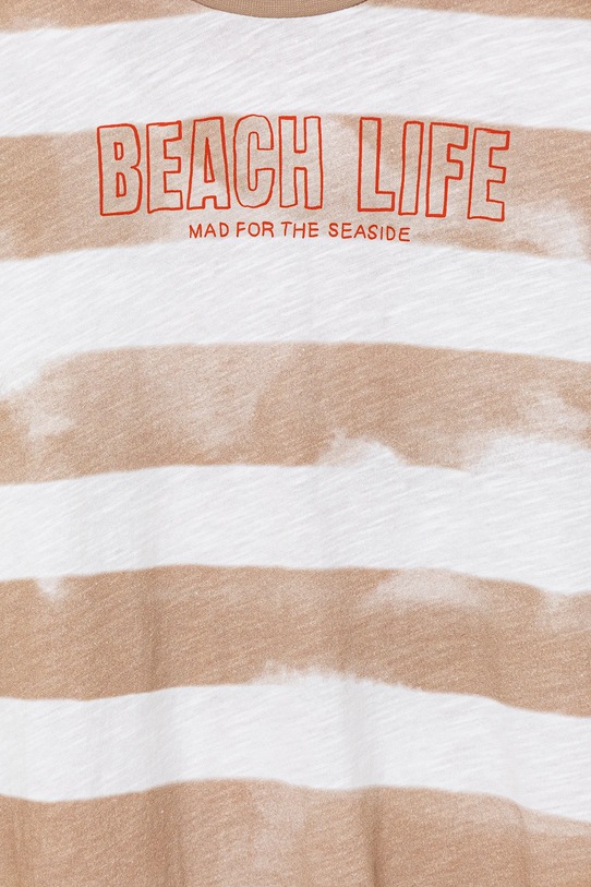 Chłopiec United Colors of Benetton t-shirt bawełniany dziecięcy 3SL3C10P5.G.Seasonal brązowy