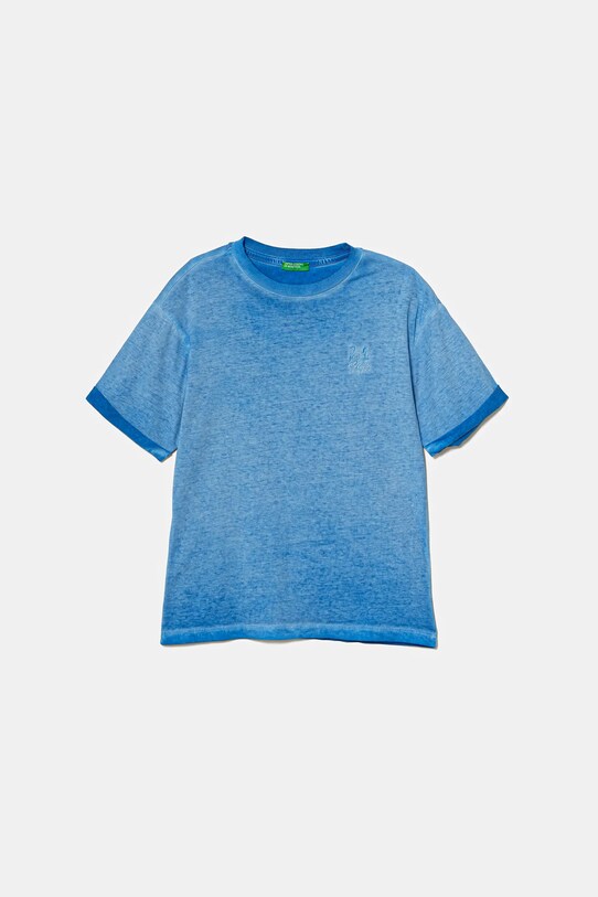 Детская хлопковая футболка United Colors of Benetton хлопок голубой 3085C10P9.G.Seasonal