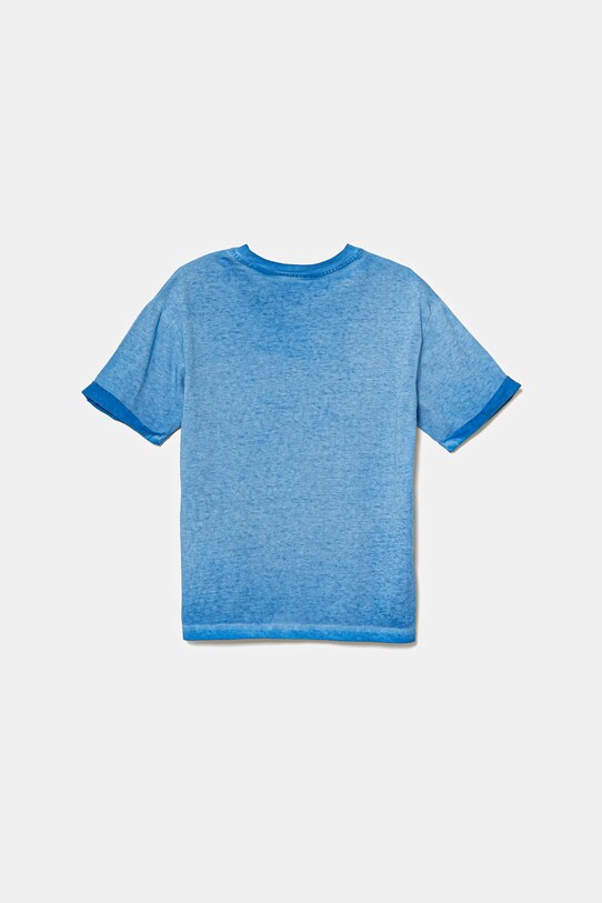 Детская хлопковая футболка United Colors of Benetton 3085C10P9.G.Seasonal голубой SS25