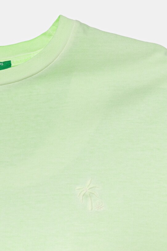 Băieți United Colors of Benetton tricou de bumbac pentru copii 3085C10P9.G.Seasonal verde