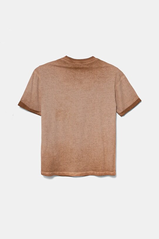 United Colors of Benetton t-shirt bawełniany dziecięcy 3085C10P9.G.Seasonal brązowy SS25