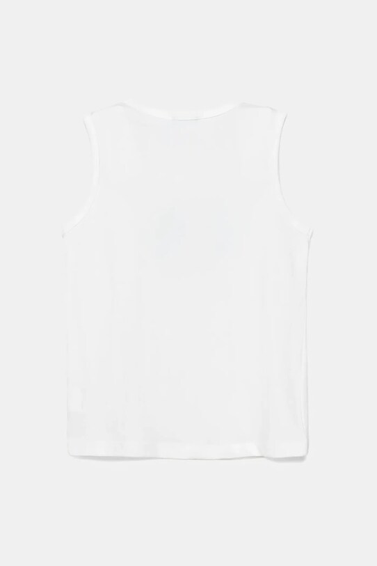 United Colors of Benetton top din bumbac pentru copii 3I1XGH014.P.Seasonal alb SS25
