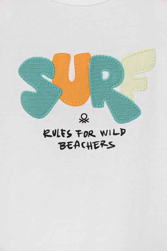 Chłopiec United Colors of Benetton top bawełniany dziecięcy 3I1XGH014.P.Seasonal biały