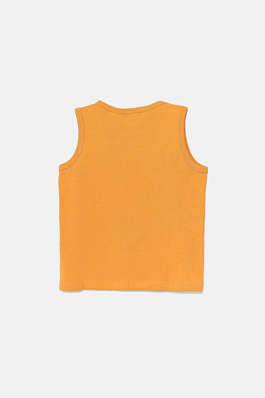 United Colors of Benetton top din bumbac pentru copii 3I1XGH014.P.Seasonal portocaliu SS25