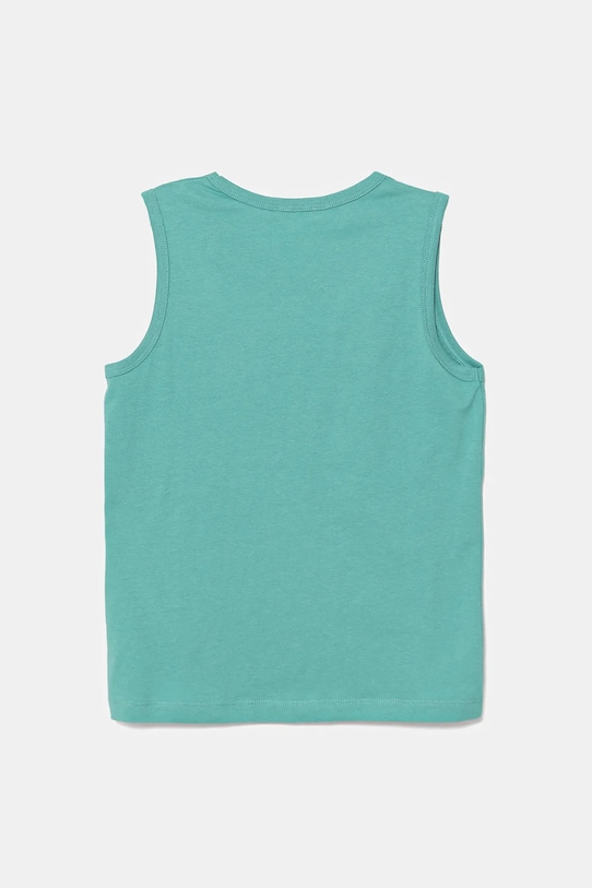 United Colors of Benetton top bawełniany dziecięcy 3I1XGH014.P.Seasonal turkusowy SS25