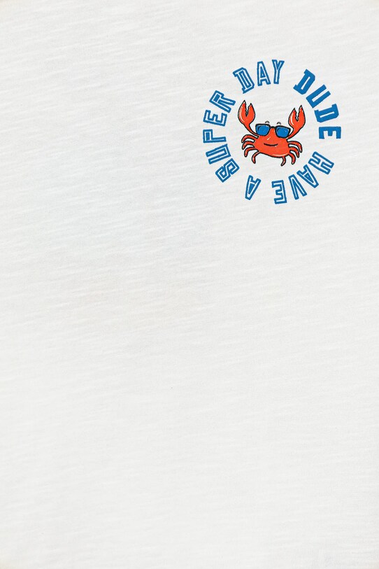 Chłopiec United Colors of Benetton t-shirt bawełniany dziecięcy 3SLUG10JF.P.Seasonal biały