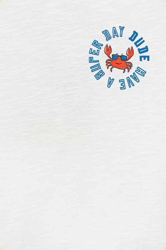 Chłopiec United Colors of Benetton t-shirt bawełniany dziecięcy 3SLUG10JF.P.Seasonal biały