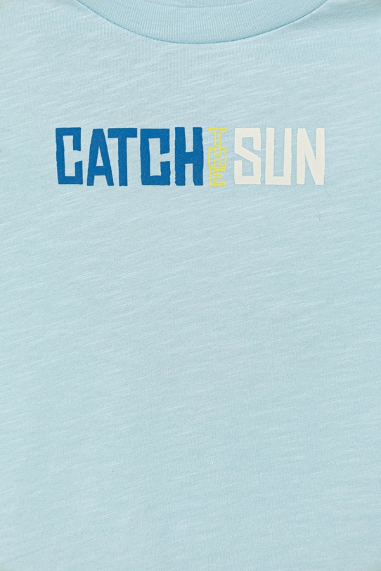 Băieți United Colors of Benetton tricou de bumbac pentru copii 3SLUG10JF.P.Seasonal albastru