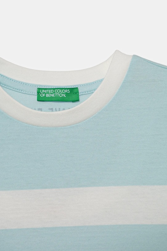 Chłopiec United Colors of Benetton t-shirt bawełniany dziecięcy 3V0HG10JE.P.Seasonal niebieski