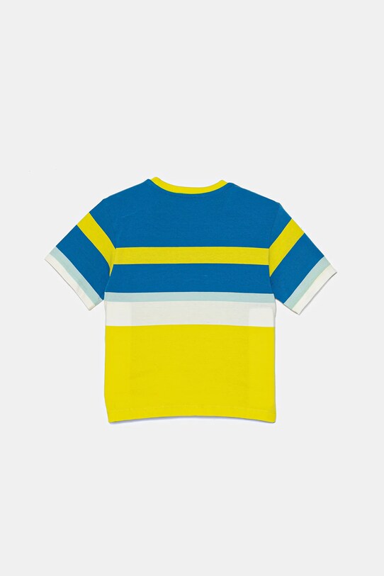 Детска памучна тениска United Colors of Benetton 3V0HG10JE.P.Seasonal син SS25