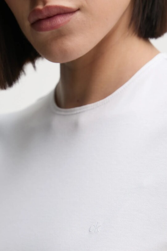 Bavlnené tričko Calvin Klein K20K208049 biela