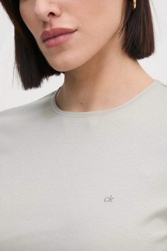 Bavlněné tričko Calvin Klein K20K208049 šedá