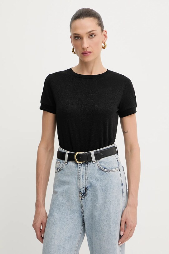 Patrizia Pepe t-shirt pozostałe czarny 8K0278.K128