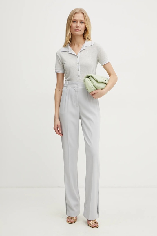 Polo majica Patrizia Pepe 8K0279.K128 siva SS25