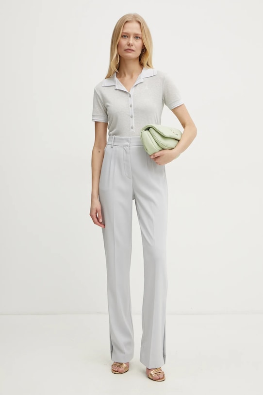 Polo majica Patrizia Pepe 8K0279.K128 siva SS25